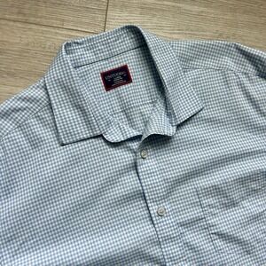 UNTUCKit  Large Wrinkle Free Light Blue Gingham Long Sleeve Button‎ Up Shirt